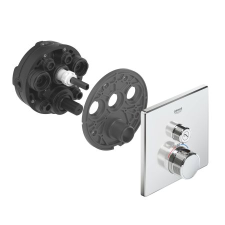 Внешняя часть термостатического смесителя на 1 выход GROHE Grohtherm SmartControl, хром (29123000), артикул 29123000