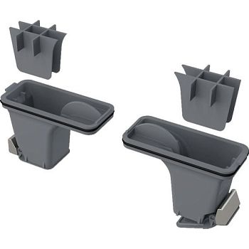 Гидрозатвор Alcaplast P095 для душевого лотка комбинированный Серый