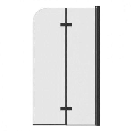 Шторка на ванну 80х140 см Maretti Valentina VA41R8014097-560, профиль черный, артикул VA41R8014097-560