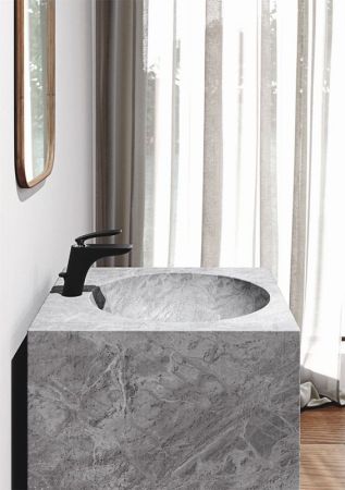 Смеситель для раковины  KLUDI BALANCE 520238775 (черный/хром, L-12,6 H-10), шт, артикул 520238775