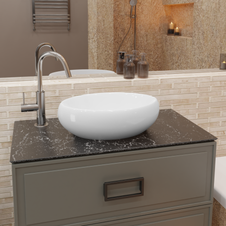 Раковина NORTHWALL с установкой на столешницу овальной формы 700-022W, артикул 700-022W