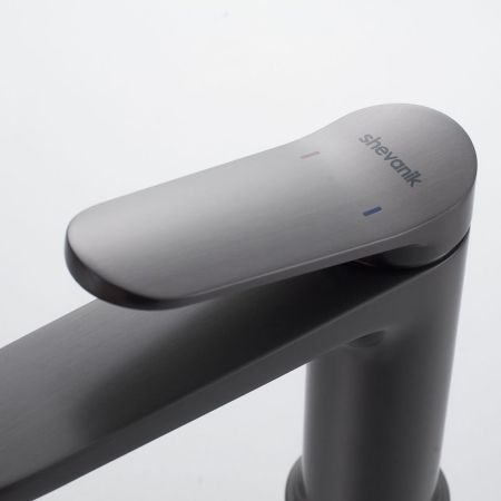 Смеситель для раковины Shevanik S4301T, оружейная сталь, артикул S4301T