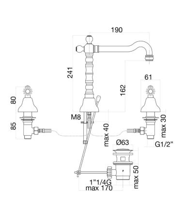 Смеситель для раковины Fiore GIOIELLI SKY (SWAROVSKI®) 09CR0637, хром, артикул 09CR0637