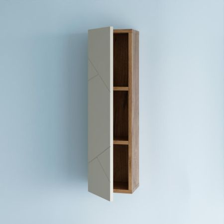 Шкаф навесной с дверью Бриклаер КРИСТАЛЛ 20 см, латте, артикул 4627125417023