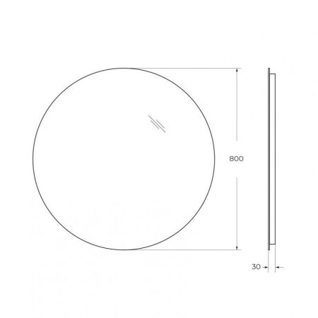 Зеркало с интерьерной подсветкой SPC-INT-700-LED, без выключателя, 12V, 220-240V, 700x30, артикул SPC-INT-700-LED