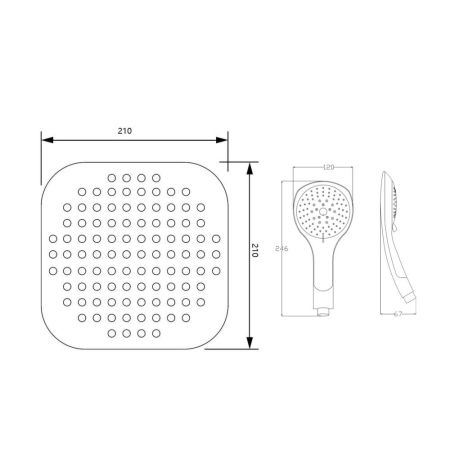 Душевой гарнитур G.Lauf UST-1080, хром, артикул UST-1080
