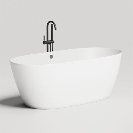 Ванна, Salini, Sofia Light, ширина, мм-1650, глубина, мм-750, высота, мм-580, водоизмещение (л)-275, тип установки-отдельностоящий, форма-овальная, диаметр слива, мм-52, материал-S-Sense (литьевой мрамор), слив-перелив-необходимо заказать, цвет-белый