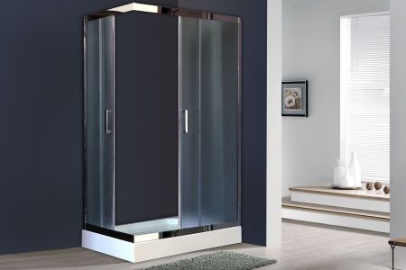 Душевой уголок Royal Bath RB HPD-C-CH 120х80х185 (рифленое), артикул RB8120HPD-C-CH