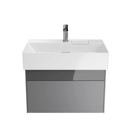 Тумба LOGICA подвесная 2 ящика 70 см, стальной серый