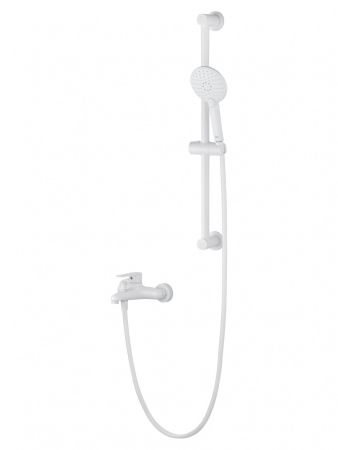 Смеситель для ванны с душевым гарнитуром WONZON & WOGHAND ALFA, Белый матовый (WW-AE3205-MW)