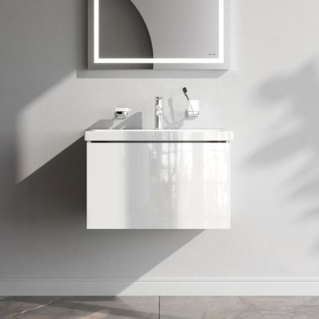 M90FHX06021WG GEM, База под раковину, подвесная, 60 см, 1 ящик push-to-open, цвет: белый, глянец, артикул M90FHX06021WG