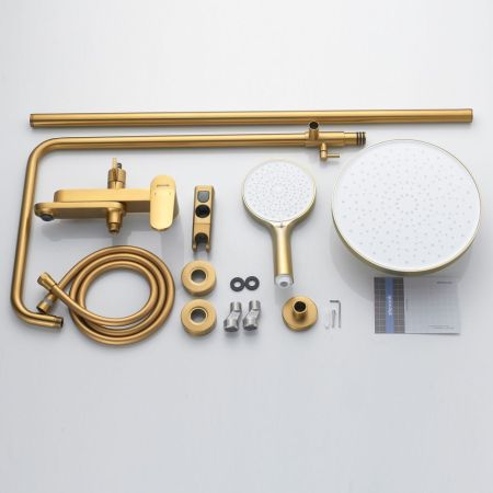 Душевая система Shevanik S4336G, золотой сатин, артикул S4336G