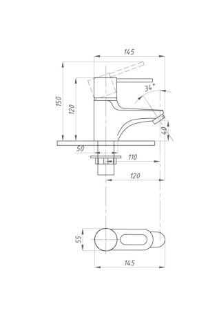 Смеситель для раковины ПСМ-ПРОФСАН PSM-740-008 ПЛЮС тип См-УмОЦБА, артикул PSM-740-008