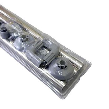 Карниз угловой для ванной Savol SK-8019W, хром