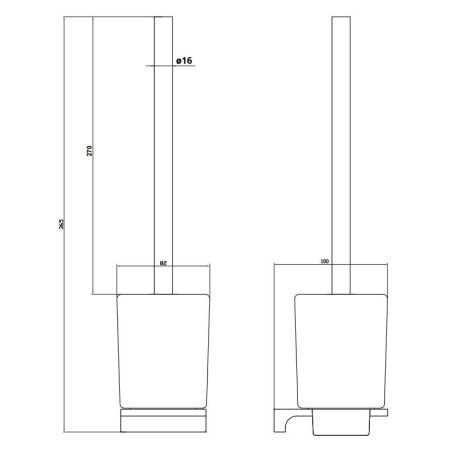 Ершик для унитаза Rav Slezak NIL NLA0500MG, сатин, артикул NLA0500MG