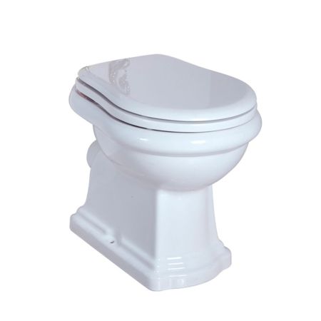 BELLA Унитаз напольный, выпуск в стену, белая керамика, артикул 20620