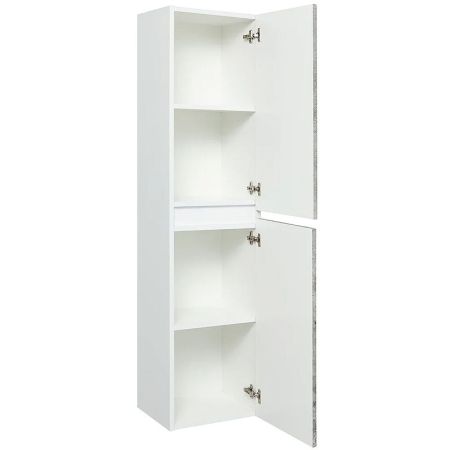 Шкаф пенал Runo Манхэттен 35 4620750028985 подвесной Белый Серый бетон, артикул 4620750028985