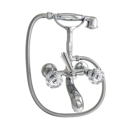 Nicolazzi Teide Смеситель для ванны/душа на 2 отверствия, ручки Crystal handle, цвет: хром, артикул 1901CR15