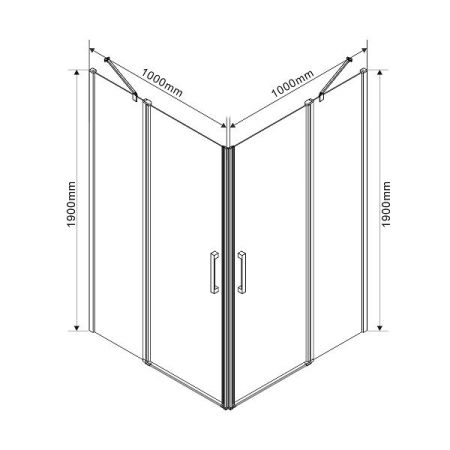 Душевой уголок Vincea Orta 100х100 VSS-1O1010CL профиль Хром стекло прозрачное, артикул VSS-1O1010CL