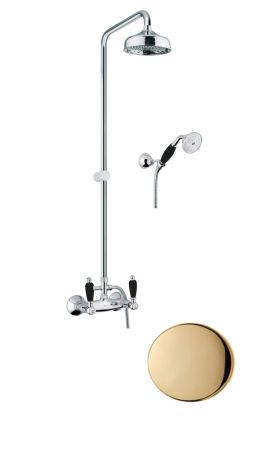 Душевая система Fiore COLONIALE BLACK 22OO0620, золото, артикул 22OO0620