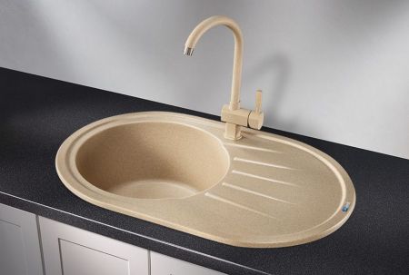 Кухонная мойка GRANULA Standart (7601, БЕЖЕВЫЙ), артикул 7601, БЕЖЕВЫЙ