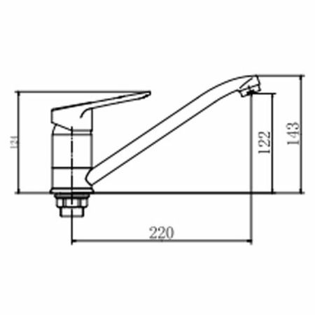 Смеситель для кухни FASHUN A4907, хром