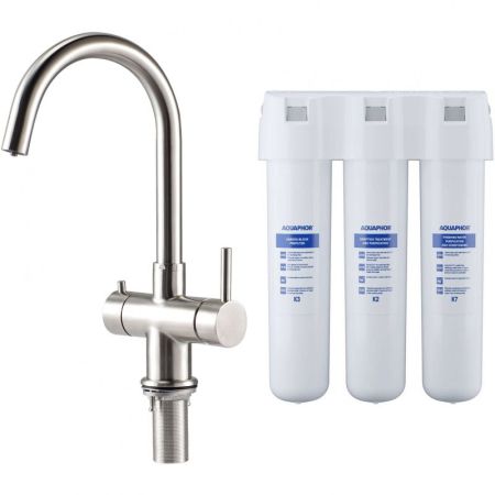 Смеситель для кухни Swedbe Selene Carbo 8240K с фильтром Нержавеющая сталь, артикул 8240K