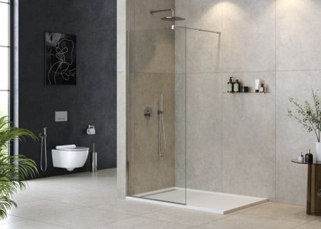 Душевая перегородка CEZARES LIBERTA-L-1, артикул LIBERTA-L-1-125-C-NERO