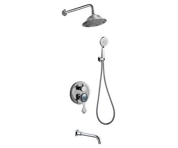 Душевая система встраиваемая Bronze de Luxe YASMINA NT800/B03, хром