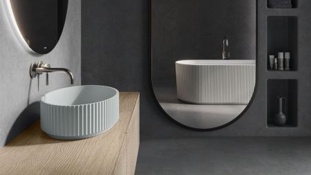 Zenon Olympia, накладная раковина овальной формы, 48х34,5х14 см, цвет белый матовый, артикул 4000.000.000.000.39682