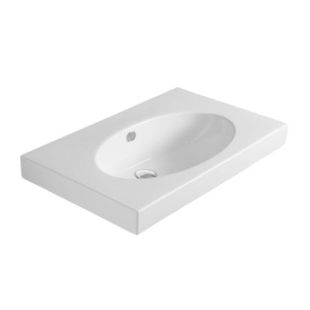 Simas Lft Spazio раковина консоль подвесная без отв. под смеситель 80х49,5см, цвет белый, артикул LFT44bi*0