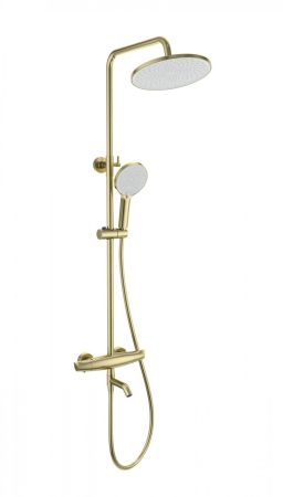 Душевая система с термостатом WONZON & WOGHAND CAPSULE, Брашированное золото (WW-B3031-A2-BG), артикул WW-B3031-A2-BG