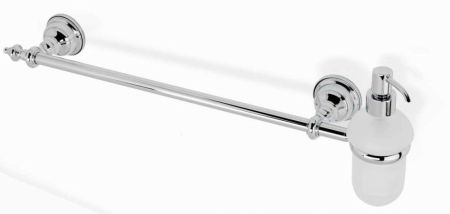 Stil Haus Elite, полотенцедержатель + стеклянный дозатор, цвет хром