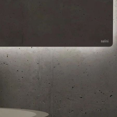 SALINI Зеркало для ванны OMBRA с LED подсветкой 1800х700х25 мм, влагостойкое AGC Сrystalvision, сенс выкл, крепления,обогрев, антизапот, артикул 27M021870BH