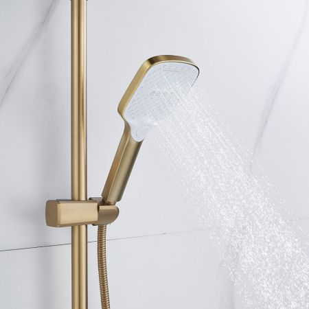Душевая система Shevanik S4036G, золотой сатин