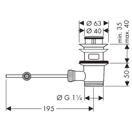 HG Донный клапан для раковин и биде, цвет: хром, артикул 94139000
