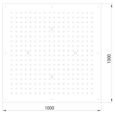 BOSSINI DREAM-XL CUBE Верхний душ 1000 x 1000 mm, цвет: хром
