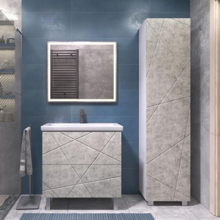 Тумба под раковину напольная VIGO Geometry 025 бетон, 80 см, артикул 025 бетон