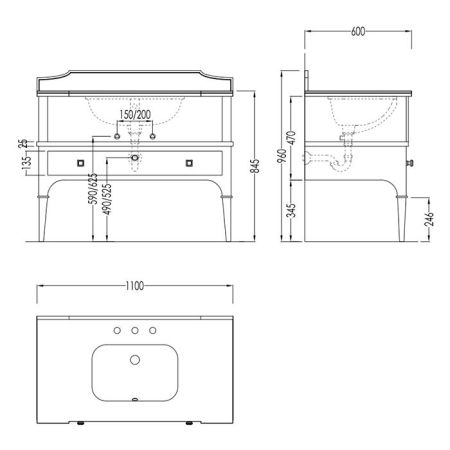 Devon Swindon Раковина встраиваемая под столешницу (55,5х38,5 cм), цвет: белый, артикул ACSWINDONDS bi