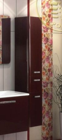 Подвесной шкаф-колонна Акватон Валенсия 1A123803VAG3L Белый жемчуг левый, артикул 1A123803VAG3L