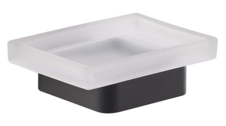 Gedy Samoa, настенная стеклянная мыльница, цвет черный матовый, артикул A811(14)