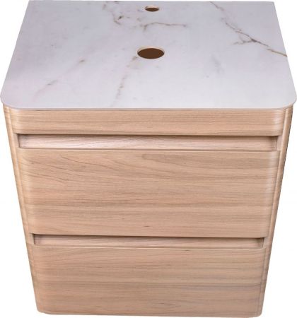 Тумба подвесная "Атлантика 60", Люкс ясень перламутр, PLUS