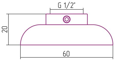 Отражатель декоративный н/ж "СТИЛЬЕ" (d вн. - 1/2") (Без покрытия), артикул 00100-0002