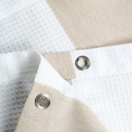 Штора для ванной комнаты FIXSEN VAFEL FX-5020A, белый/бежевый, артикул FX-5020A