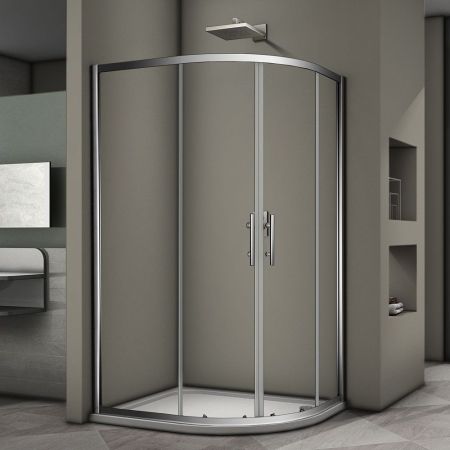 Душевой угол Veconi Rovigo RV-08, 1200x900x1900, хром, стекло прозрачное, артикул RV08-12090A-01-19C3