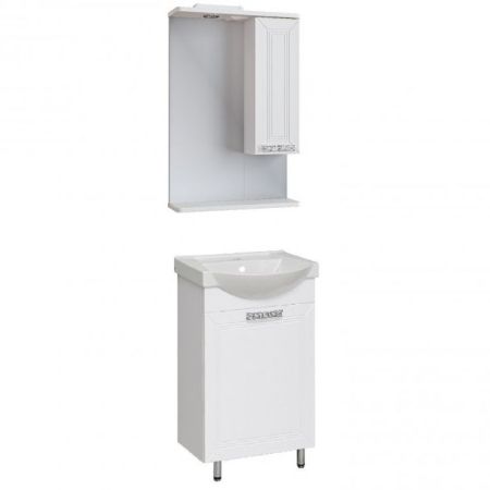 Зеркало со шкафом Runo Монро 53 4620750028473 с подсветкой Белое