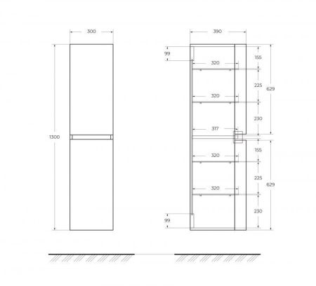 Мебель для ванной CEZARES VAGUE 70, артикул 55268