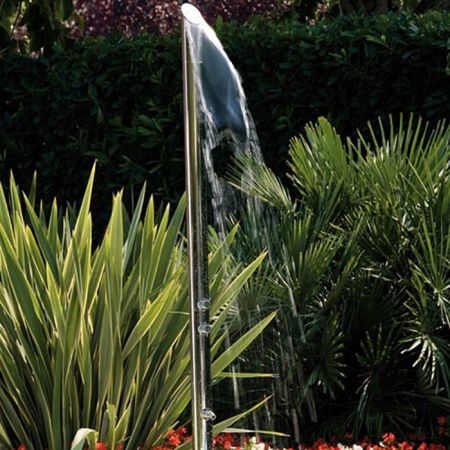 BOSSINI AQUABAMBU Душевая колонна для установки вне помещения, напольная, 2 прогрессивных смесителя, каскад, излив, с встроенной частью, цвет хром, артикул L00860.030