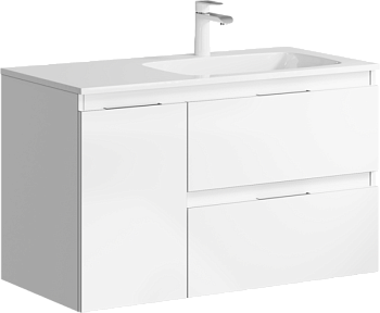 Accent тумба под умывальник правая, цвет белый, 90 см