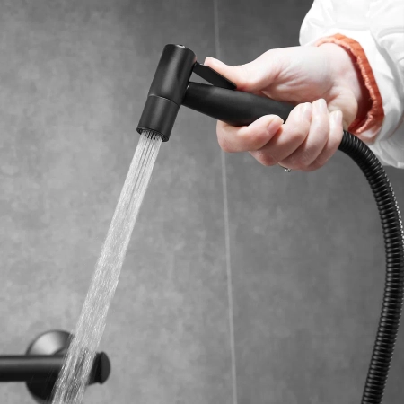 Гигиенический душ со смесителем Shevanik S107H, черный